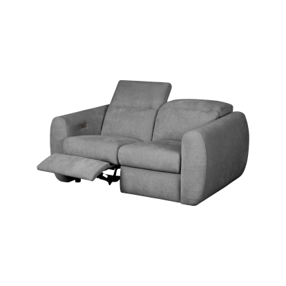 Divani Casa Brevig Modern Grey Fabric Sofa with 2 Recliners Grey Sofa 83352 VGMB-MB-R291-P2-GRY