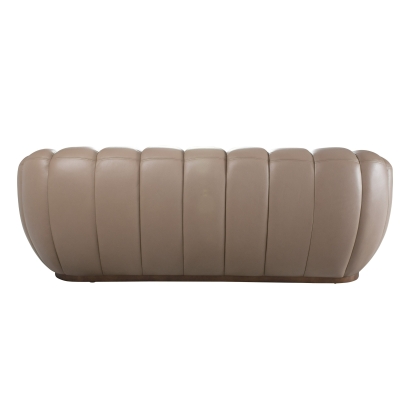 Divani Casa Ekwok Modern Tan Leather Sofa Tan Sofa 83356 VGMB-24123-SOFA-TOAST