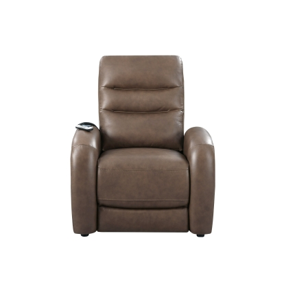 Divani Casa Huslia Modern Brown Leather Zero Gravity Recliner Chair Brown Lounge Chair 83358 VGMB-MB-R357-P3-BRN