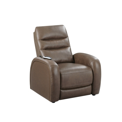 Divani Casa Huslia Modern Brown Leather Zero Gravity Recliner Chair Brown Lounge Chair 83358 VGMB-MB-R357-P3-BRN