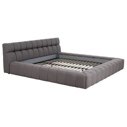 LA Furniture Queen Tyree Modern Tufted Grey Fabric Bed VGOD-DY-22116-GRY-Q Contemporary Style by Vig Furnitrue Number 83361 Catch Home Goods