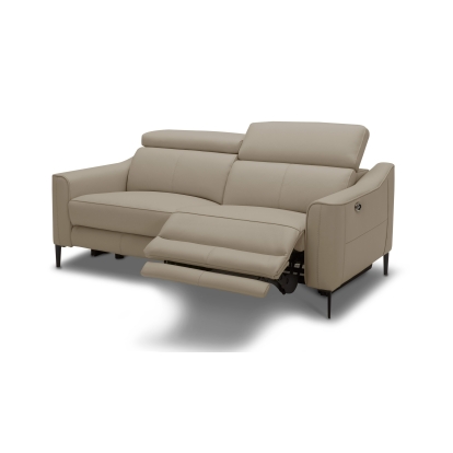 Divani Casa Eden Modern Taupe Leather Sofa With 2 Recliners Taupe Sofa 83370 VGKV-KM.5012-SOFA-SAND