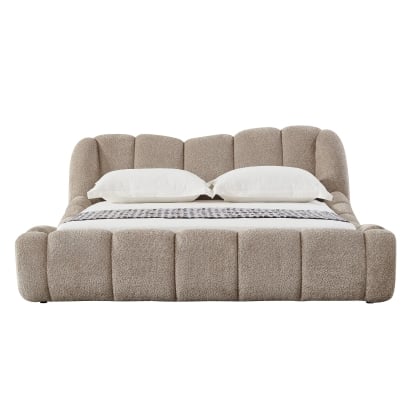 LA Furniture Eastern King Janine Modern Tan Fabric Bed VGEV-A168-TAN-EK Contemporary Style by Vig Furnitrue Number 83398 Catch Home Goods