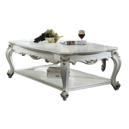 ACME Picardy Antique Pearl Coffee Table Model 83460