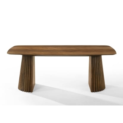 LA Furniture Sacks Mid-Century Modern Herringbone Walnut Dining Table VGMA-MIT-5451-WAL Contemporary Style by Vig Furnitrue Number 85577 Catch Home Goods