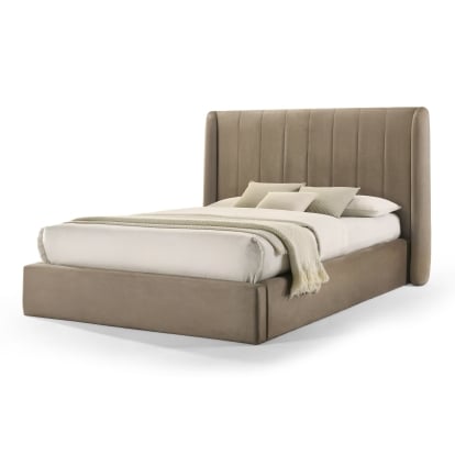LA Furniture Eastern King Kiro Modern Tan Fabric Bed VGMA-BR-176-BED-EK Contemporary Style by Vig Furnitrue Number 85770 Catch Home Goods