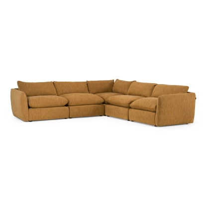 LA Furniture Kinsey Modern Mustard Fabric Modular Sectional Sofa VGKK-KF.8035-MOD-MUST Contemporary Style by Vig Furnitrue Number 85869|85869A Catch Home Goods