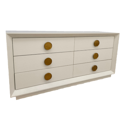 LA Furniture Marjorie Modern Cream & Brushed Gold Dresser VGGM-CHD-1705-6B Contemporary Style by Vig Furnitrue Number 86031 Catch Home Goods