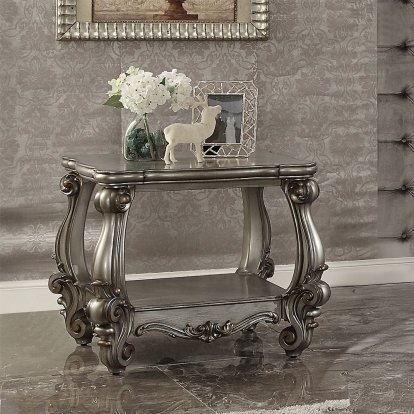 ACME Versailles Antique Platinum End Table Model 86822