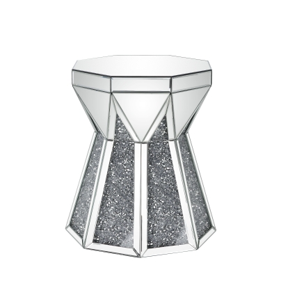 ACME Noralie Mirrored & Faux Diamonds End Table Model 88062