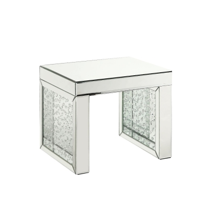 ACME Nysa Mirrored & Faux Crystals Inlay Accent Table Model 88066
