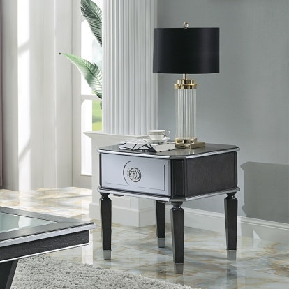 ACME House Beatrice Charcoal & Light Gray End Table Model 88817
