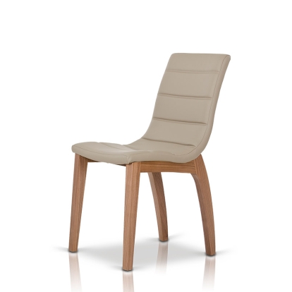 Liev Modern Leatherette Dining Chair (Set of 2) Beige Dining Chair 14936AZ VGGU8992CH