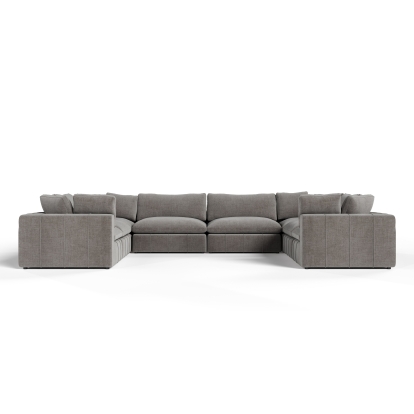 Divani Casa Vicki Modern Grey Fabric Modular Sectional Sofa-8-Piece Sectional 83531 VGKK-KF.8033-SECT-GRY-8-Piece Sectional