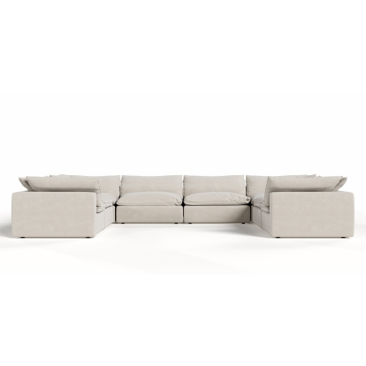 Divani Casa Garman Modern Light Grey Modular Sectional Sofa-8-Piece Sectional 83557 VGKKKF2651-MOD-GRY-SECT-8-Piece Sectional