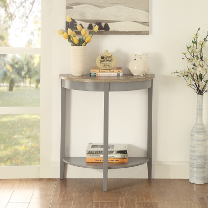 ACME Justino Natural Oak & Gray Console Table Model 90161