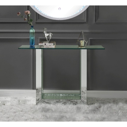 ACME Nysa Mirrored & Faux Crystals Console Table Model 90495