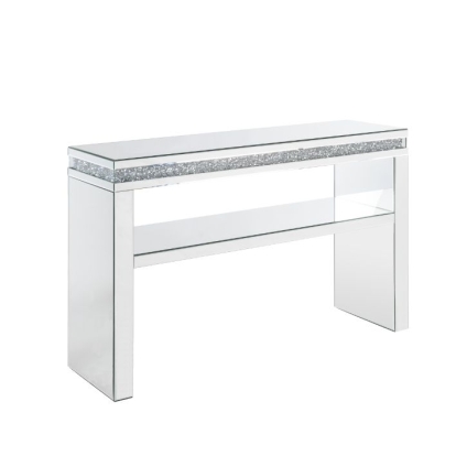 ACME Noralie Mirrored & Faux Diamonds Sofa Table Model 90675