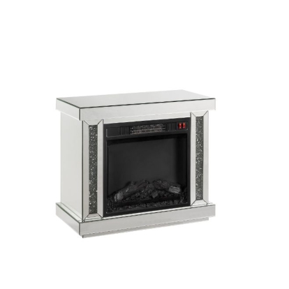ACME Noralie LED Mirrored & Faux Diamonds Fireplace Model 90864