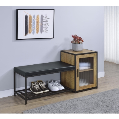 Coaster Martino Rustic Mango Shoe Bench Model 910224