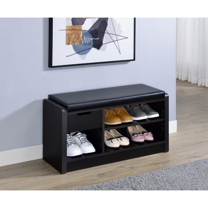 Coaster Arrington Transitional Black Storage Bench Model 910323