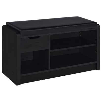 Coaster Arrington Transitional Black Storage Bench Model 910323