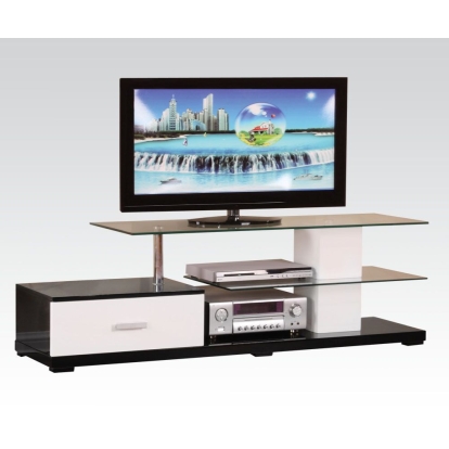 ACME Ivana White & Black TV Stand Model 91140