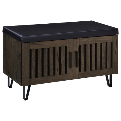 Coaster Brixton Mid-Century Modern Smoked Oak Storage Bench Model 915153