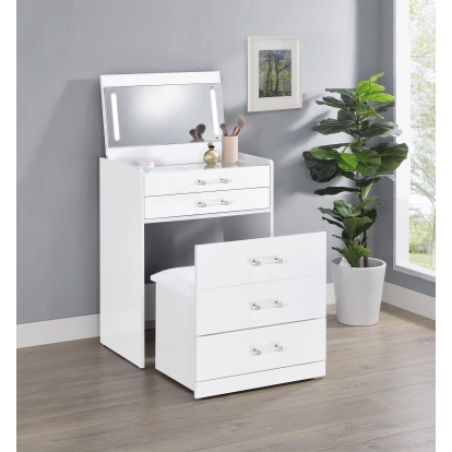 Coaster Danbury Contemporary White High Gloss Vanity Model 930208