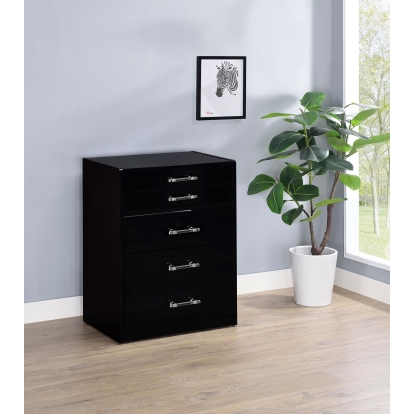 Coaster Danbury Contemporary Black High Gloss Vanity Model 930209