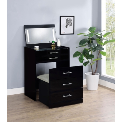 Coaster Danbury Contemporary Black High Gloss Vanity Model 930209