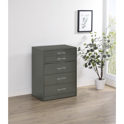Coaster Danbury Contemporary Grey High Gloss Vanity Model 930210