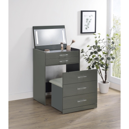 Coaster Danbury Contemporary Grey High Gloss Vanity Model 930210