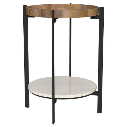 Coaster Adhvik Farmhouse White End Table Model 931218