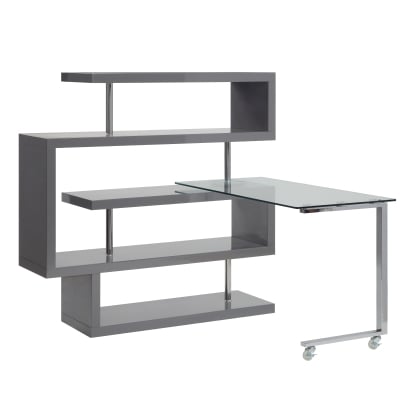 Acme Buck II Writing Desk with Bookshelf Model 93181