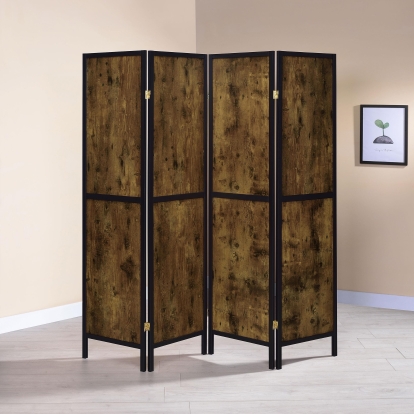 Coaster Deepika Farmhouse Rustic Nutmeg Room Divider Model 961413