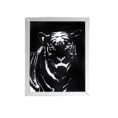 ACME Talisha Mirrored & Faux Crystal Tiger Wall Art Model 97319
