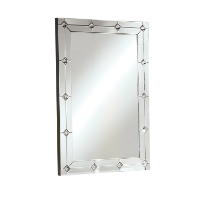 ACME Hessa Mirrored & Faux Rhinestones Accent Mirror Model 97390