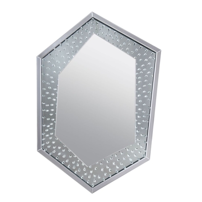 ACME Nysa Mirrored & Faux Crystals Accent Mirror Model 97570