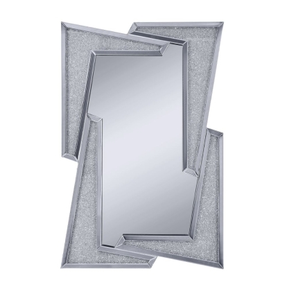 ACME Noralie Mirrored & Faux Diamonds Accent Mirror Model 97571