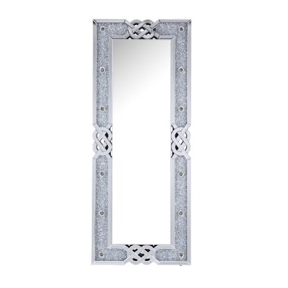 ACME Noralie Mirrored & Faux Diamonds Floor Mirror Model 97758