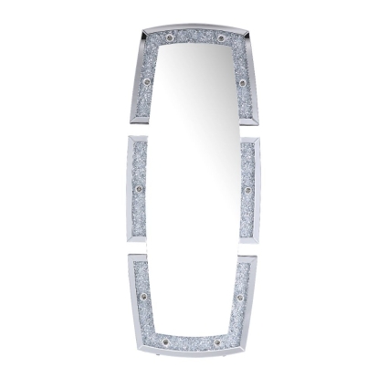 ACME Noralie Mirrored & Faux Diamonds Floor Mirror Model 97759