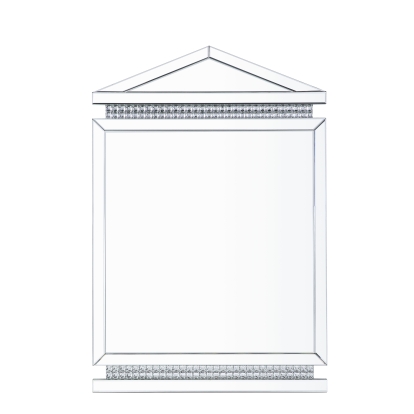 ACME Lotus Mirrored Faux Ice Cube Crystals Accent Mirror Model 97806