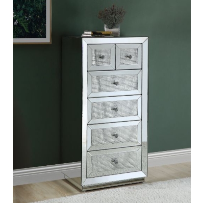 ACME Ornat Faux Square Diamonds Cabinet Model 97949