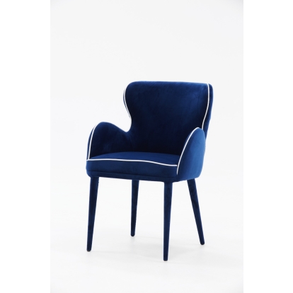 Modrest Tigard Mid-Century Blue Fabric Dining Chair Blue Dining Chair 72135 VGEU-MC-8883CH-A-BLU