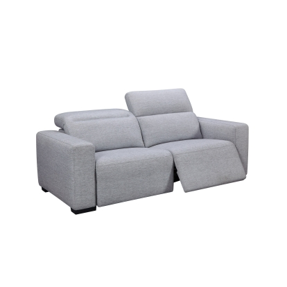 Divani Casa Bode Modern Grey Fabric Sofa with 2 Recliners Grey Sofa 80437 VGMB-R211-P1-SOFA-M31