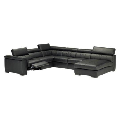 A485 Natuzzi Black Sectional Sofa Sectional Sofa N/A VGNATUZZIA485