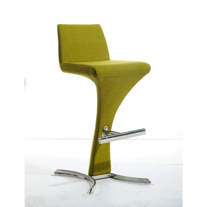 Modrest Ascella Modern Green Fabric Bar Stool Green Bar Stool 16827 VGOBA99-F-GRN