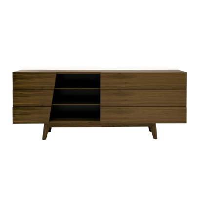 Modrest Abelard Mid-century Walnut Dresser Walnut Dresser 77934 VGBBMC1707-DRS