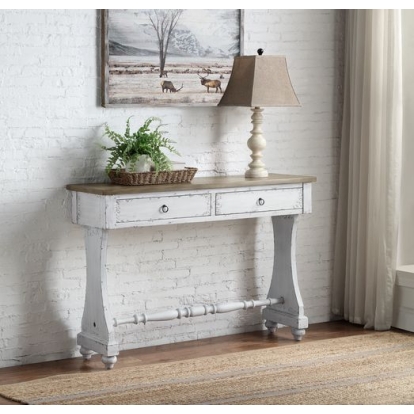 ACME Carminda Antique White Console Table Model AC00281